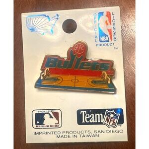 NBA & NFL Licensed Washington Bullets Pin New "Old Stock" pinback Lapel Hat